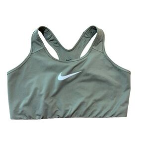 Nike Dri-Fit Swoosh Medium Support Sports Bra Racerback Green Plus Size 1X